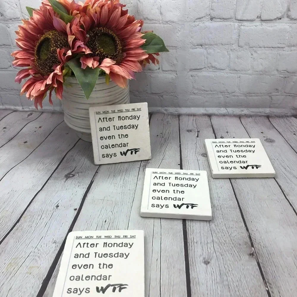Coasters CALENDAR SAYS WTF DRINK COASTER set of 4